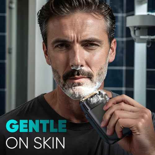 Electric Razor for Men Face, Electric Shavers for Men, Cordless Portable Rechargeable Waterproof Foil Shavers with LED Display, 3 Speeds, Travel Lock for Beard and Face Shaving (Black)