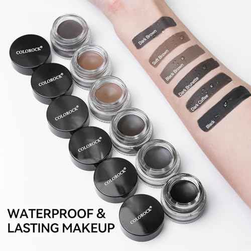 Eyebrow Pomade Pencil Liner Kit for Eyebrows Makeup with Waterproof Eyebrow Pencil, Eyeliner,Dual-ended Eyebrow Brush and Waterproof Smudge-proof Eyebrow Pomade 7g-Black