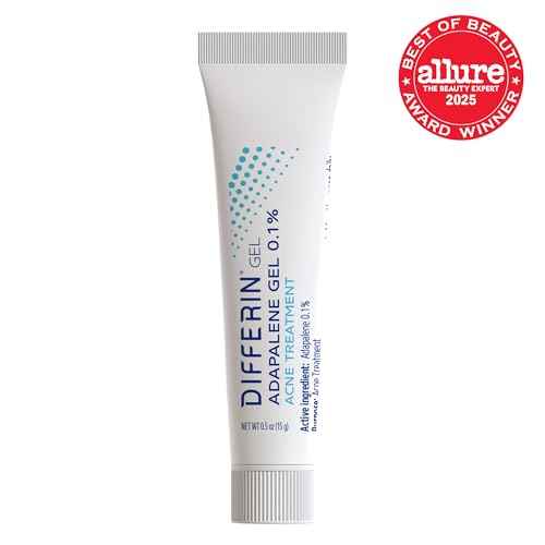 Differin Acne Treatment Gel, 60 Day Supply, Retinoid Treatment for Face with 0.1% Adapalene, Gentle Skin Care for Acne Prone Sensitive Skin, 15g Tube (Pack of 2) (Packaging May Vary)