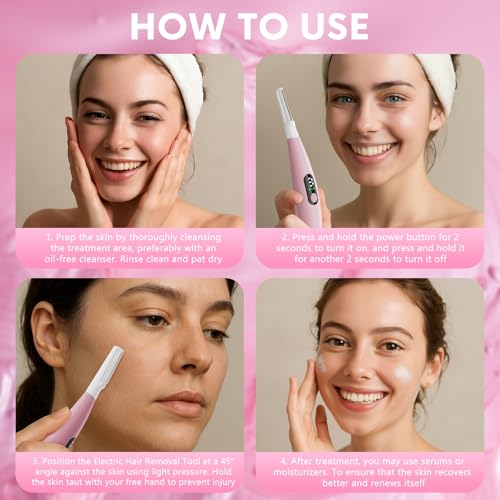 Sonic Dermaplane Razor for Women Face,Women¡¯S Facial Exfoliation & Peach Fuzz Hair Removal System,Anti-Aging?3 Speeds?8 Dermaplaning Blades?Rechargeable,Sonic Dermaplaning Tool