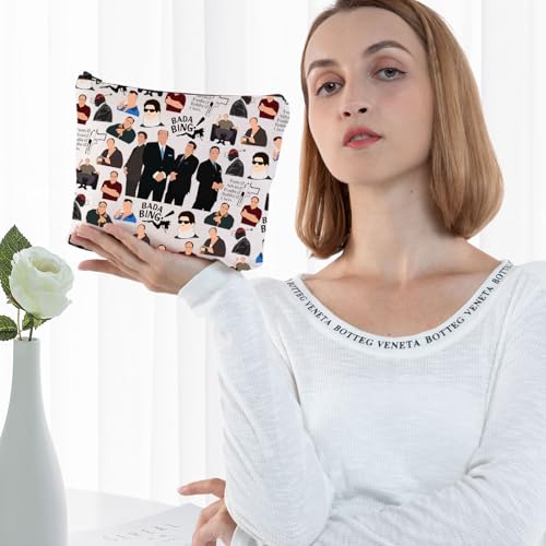 BWWKTOP Tony Cosmetic Makeup Bag Carmela Fans Inspired Gifts Tony & Silvio & Paulie & Bobby & Chris Merch (BAND)