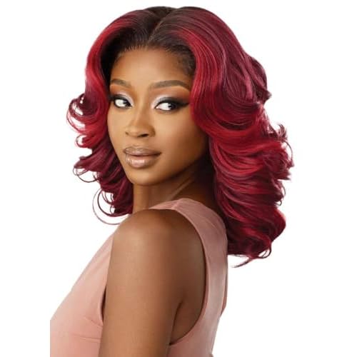 Outre - 5X5 Lace Closure Wig - Human Hair Blend - Body Wave 16" (DRFF2/RUBY ROSE)