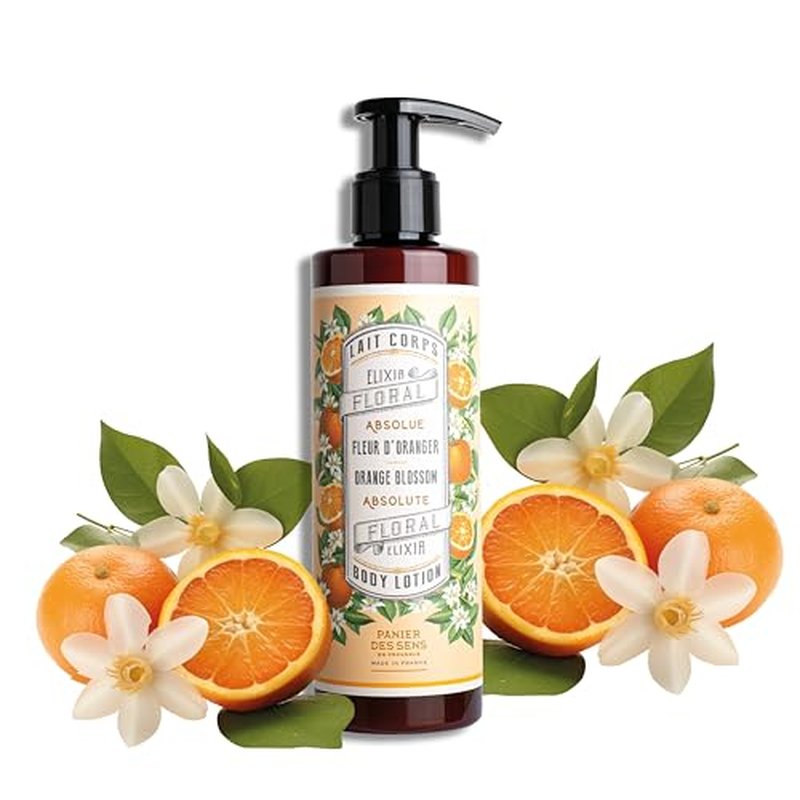 Panier des Sens ?Orange Blossom Hand & Body Lotion for Dry Skin - Hydrating Body Cream for Women - Nourishing Fluid Body Moisturizer Shea Butter & Olive Oil 97% Natural Ingredients Body Care 8.45 Floz