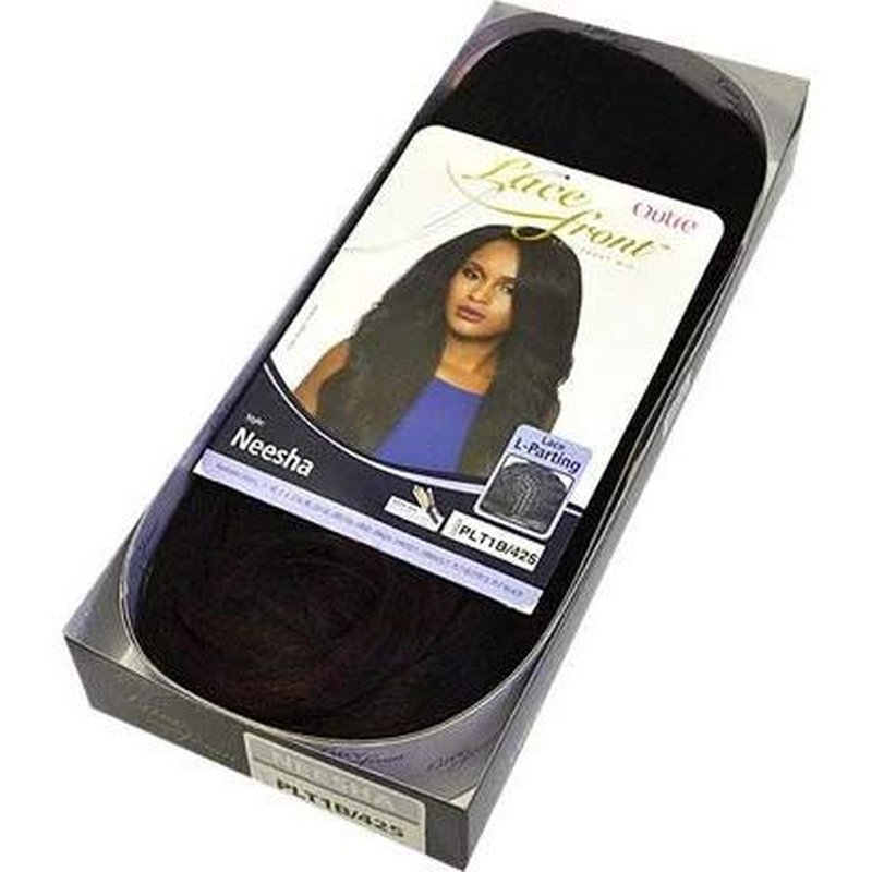 Outre L-Part Lace Front Wig NEESHA - Synthetic Hair, Color 1B Off Black | Natural Look & Feel