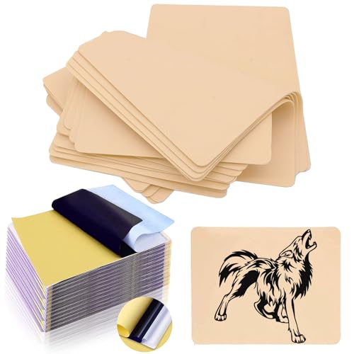 30Pcs Tattoo Practice Skin Kit with Transfer Paper - Yugui 10pcs Professional 1.3mm Fake Skin & 20pcs Premium Tracing Stencil Paper Set for Beginners to Artists Kits Supplies