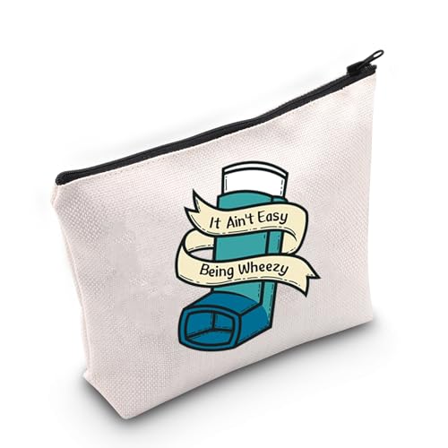 JXGZSO Asthma inhaler Bag It Ain't Easy Being Wheezy Organization Bag Respiratory Therapist Gifts
