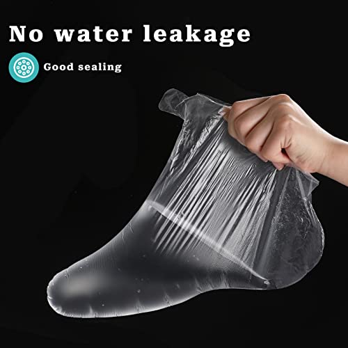 Paraffin Bath Liners for Foot, 100PCS Plastic Foot Covers Paraffin Bath Socks Liners Hot Wax Therapy Booties Covers for Feet Thermal Foot Liners Foot Protectors Wax Therapy Foot Bags