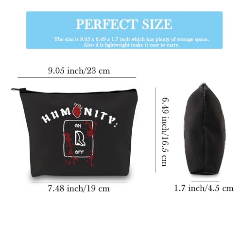 Vampire Show Inspired Gift Humanity Switch Off TVD Zipper Pouch Makeup Bag Gift for Vampire Fans (Humanity Bag)