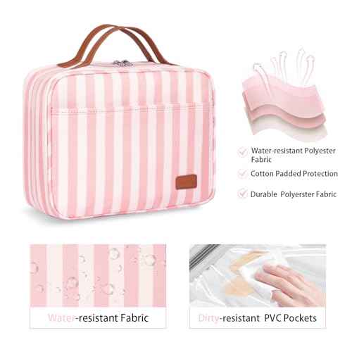 Hanging Travel Toiletry Bag for Women, Portable Toiletry Bag for Travel Size Essentials, Water-resistant Large Travel Makeup Bag with Hook for Toiletries, Cosmetics, Travel Accessories