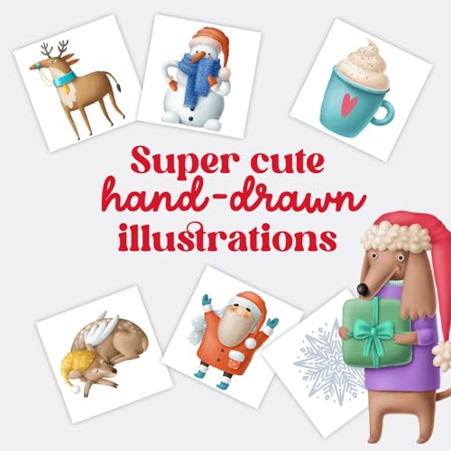 Kids Temporary Tattoos Winter Holidays ? 50 Festive Hypoallergenic Tattoos | Snowflakes, Christmas party favors | Made in Europe | Safe & Non-Toxic, Pre-Cut, Easy to Apply