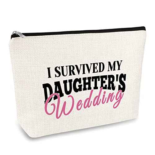 Mother Of The Bride Gift from Daughter Makeup Bag Wedding Gifts for Mother in Law Cosmetic Bag Pouch Wedding Keepsake Gift Engagement Announcement Bridal Shower Gifts for Bride's Mom