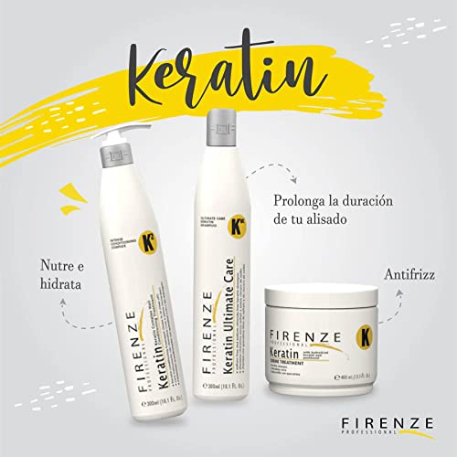 Firenze Professional Keratin Care Bundle ? Keratin Complex Shampoo 300ml (10.1 fl oz) and Intense Conditioning Pack 300ml (10.1 fl oz)