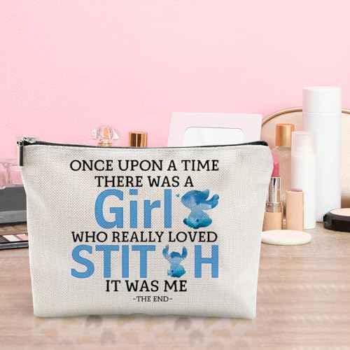 Cartoon Lover Gift Cute Cartoon Themed Cosmetic Make up Bag Travel Makeup Zipper Pouch Bag Birthday Gifts for Women Girls Friends