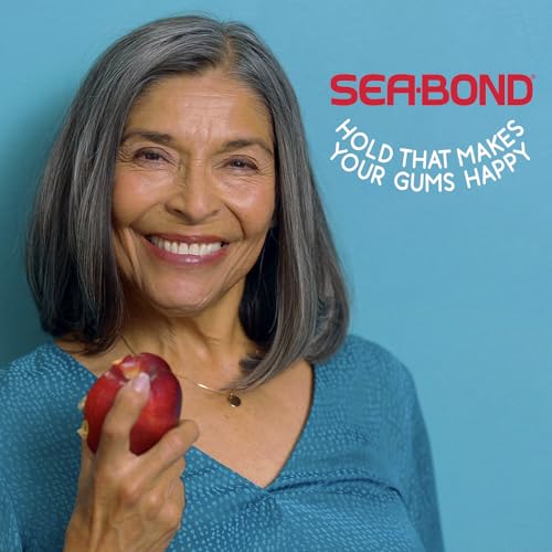 Sea Bond Secure Denture Adhesive Seals, Fresh Mint Uppers, Zinc-Free, All-Day-Hold, Mess-Free, 30 Count (Pack of 1)