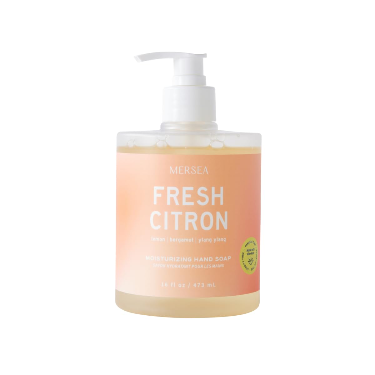 Moisturizing Liquid Hand Soap - Fresh Citron Scent | Large 16 fl oz Pump Bottle