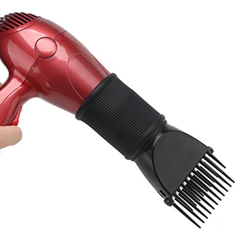 Segbeauty Blow Dryer Comb Attachment, Black Brush Attachments for Hair Dryer Concentrator Nozzle 1.69-1.76in and 2.12in, Pro Hairdressing Styling Salon Tool to Straighten Detangle Curly Natural Hair