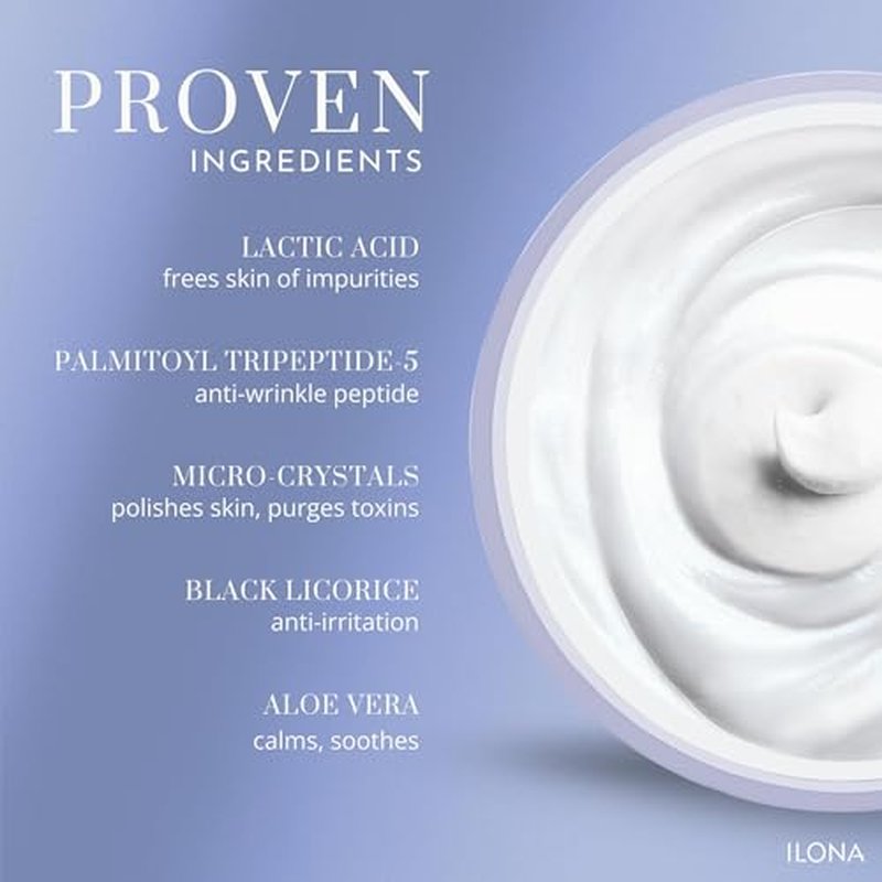 ILONA Pretty Polished Crystal Resurfacing Cream ? 2022 New You Beauty Award Winner | Luxury Microdermabrasion Face Polish with Lactic Acid & Micro Crystals for Smooth, Radiant Skin, 1.7 oz.