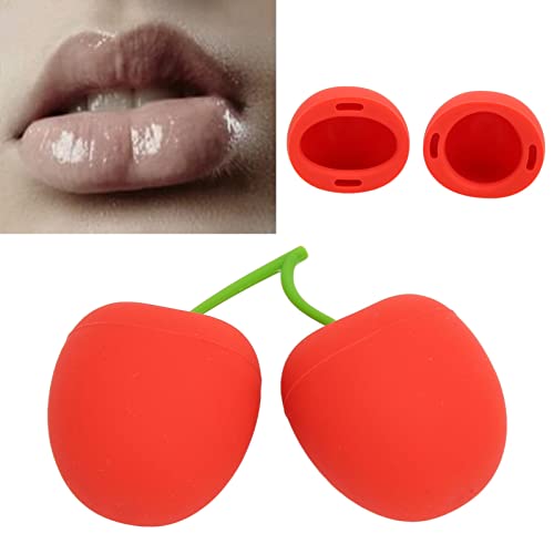 Lip Plumper Tool Soft Silicone Cherry Shaped Oval Round Lip Plumping Device for Women