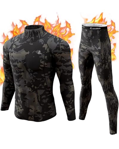 CL Thermal Underwear Long Johns for Men,Hunting Gear Sport Top and Bottom Set Winter Base Layer Long Underwear for Outdoor