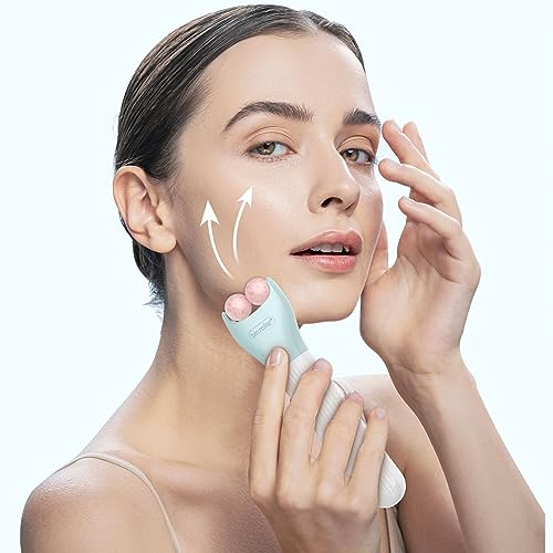 10 in 1 Derma Roller Kit, 0.25mm Microneedling Roller Microneedle Derma Roller with, Facial Beauty Roller Skin Care Tools, 10 Replaceable Heads and Storage Case