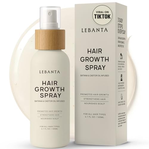 Hair Growth Oil Spray - 100% Pure Ingredients For Non Greasy, Thicker & Stronger Hair - Organic Batana, Castor, Biotin, Saw Palmetto, and Rosemary Oil Gifts for Men & Women Scalp - 4.1 Fl Oz