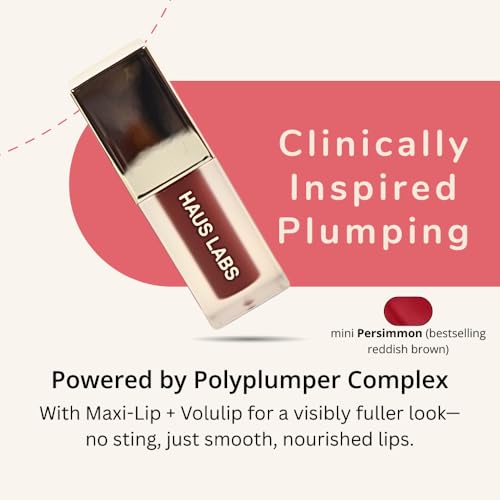 Haus Labs PHD Hybrid Innovation Plumping Lip Glaze Duo - Honey Shimmer Full Size & Persimmon Mini