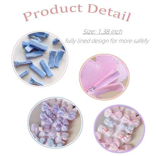 3 Pack Cute Hair Clips for Girls Hair Accessories Flower/Bow/Butterfly Clips Fully Lined Alligator Clips for Little Girls