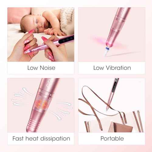 Gellen Gel Nail Polish Remover Professional Electric Nail File, 11 in 1 Nail Drill Kit, Cordless Rechargeable Pedicure Manicure Kit Nail Drill for Acrylic Gel Nails Tips