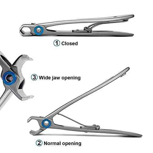 Large and Small Nail Clippers Set, Toenail Clippers for Thick Toenails, Wide Jaw Opening Heavy Duty Stainless Steel Toe Nail Clippers for Seniors, Men & Women