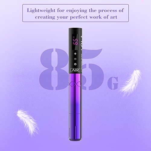 INKin Permanent Makeup Tattoo Machine, Wireless Tattoo Gun with 2Pcs 1500mAh Battery Pack LED Display, Professional Lola Air SMP Tattoo Pen for Beginners Artists (2.7mm Stroke)