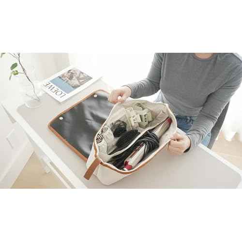 Hair Tools Travel Bag with Heat Resistant Mat, Large Hot Tool Organizer Bag, Curling Iron/Flat Iron Travel Case, Carrying Case for Hair Styling Tools, Travel Must Haves, Travel Essentials for Women