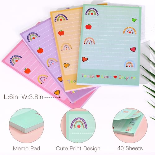 Teacher Appreciation Gifts Bulk, 16Pcs Gifts for Women with Teacher Survival Kit Makeup Bags, Bookmarks, Notepad and Pens, Christmas Gifts for Appreciation