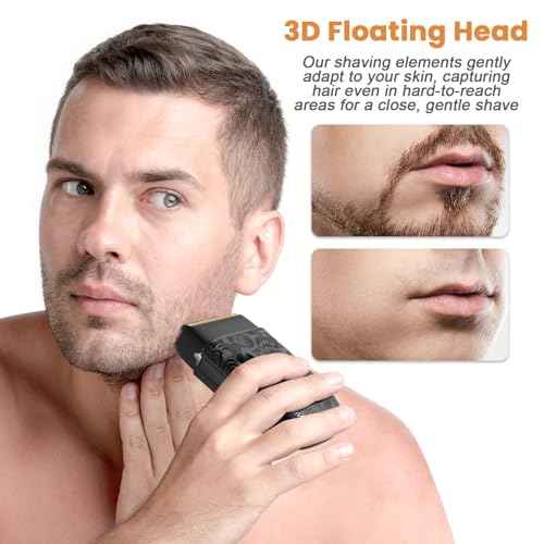 Bestauty Electric Foil Shaver for Men, Travel Razor with Enhanced Triple Head [Ultra-Close Shave], Wet & Dry Beard Shaver, Rechargeable and Cordless Bald Head Shaver, Gifts for Men Father's Day Gift