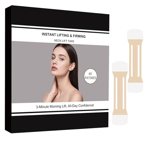 Neck Lift Tape-40 Neck Wrinkle Tape Instant Necktape Lift, Breathable Lift Strap Tightening Tapes for Necks Face Jaw Firming Neck Skin (m)