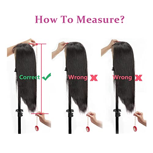 DULOVE Lace Front Wigs Human Hair, 13x4 Straight Human Hair, 200 Density Glueless Wigs for Balck Women, Pre Plucked with Baby Hair, Natural Color, 24 Inch