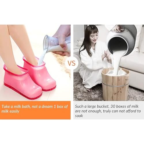 Movable Foot Soaker, Portable Feet Soaking Tub Massage Foot Bath Shoes, Bath Massager Basin Pedicure Feet Spa Shoes for Thermal Massage to Promote Blood Circulation (Medium, Blue)
