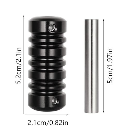 2 Pcs Aluminum Alloy Tattoo Grips Tubes - Lightweight Grip Handles for Tattoo Machine, Ideal for Tattoo Artists & Studio Supplies (Black Red)