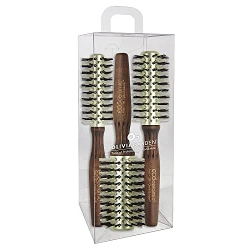 Olivia Garden Ecoceramic Firm Bristles Round Thermal Hair Brush (not electrical)
