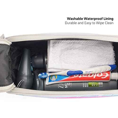 Volkswagen Travel Toiletry Bag for Men and Women - Cosmetic Makeup Organizer Dopp Kit with Internal Pockets and Double Zipper - VW Bus Volkswagen Accessories - Multiple Colors