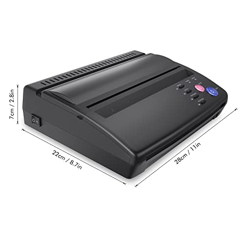 TATELF Tattoo Stencil Machine Thermal Copier Tattoo Stencil Printer with 20pcs Transfer Paper for tattooing Artists (Black)