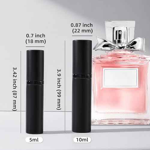 AA01PK Perfume Refillable Bottle 10ml Bottom Refill Portable Purse Atomizer, Cologne Travel Perfume Spray Bottle for Outgoing and Traveling (Pink)