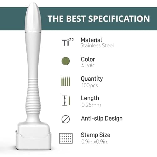 Derma Stamp for Hair & Beard Micro-exfoliating Tool Dermastamp for Women and Men