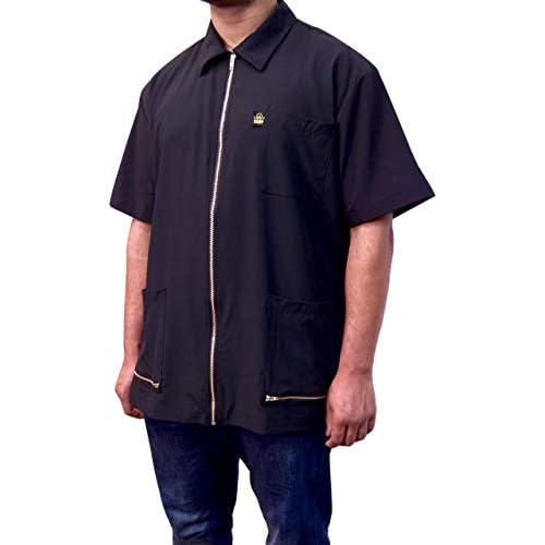 King Midas EmpireProfessional Hair Barber Jacket - Ultra Lightweight - Short Sleeves Salon Smocks