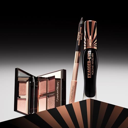 Charlotte Tilbury Bigger, Brighter Eyeshadow Palette - Shimmer & Satin Matte Eyeshadow Quad with a Rich Powder Formula - Includes 4 Complementary Shades - Exagger-Eyes