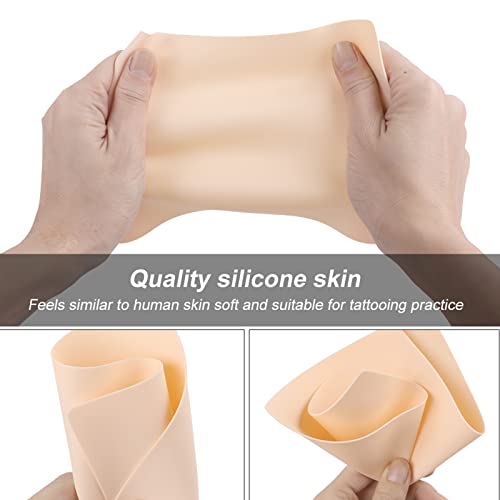 Tattoo Practice Skins with Transfer Paper - 30Pcs Tattoo Fake Skin and Stencil Paper Kit Including 10Pcs Blank Tattoo Skin Practice 8¡¿6in and 20Pcs Thermal Stencil Transfer Paper A4 Size 4 Layers
