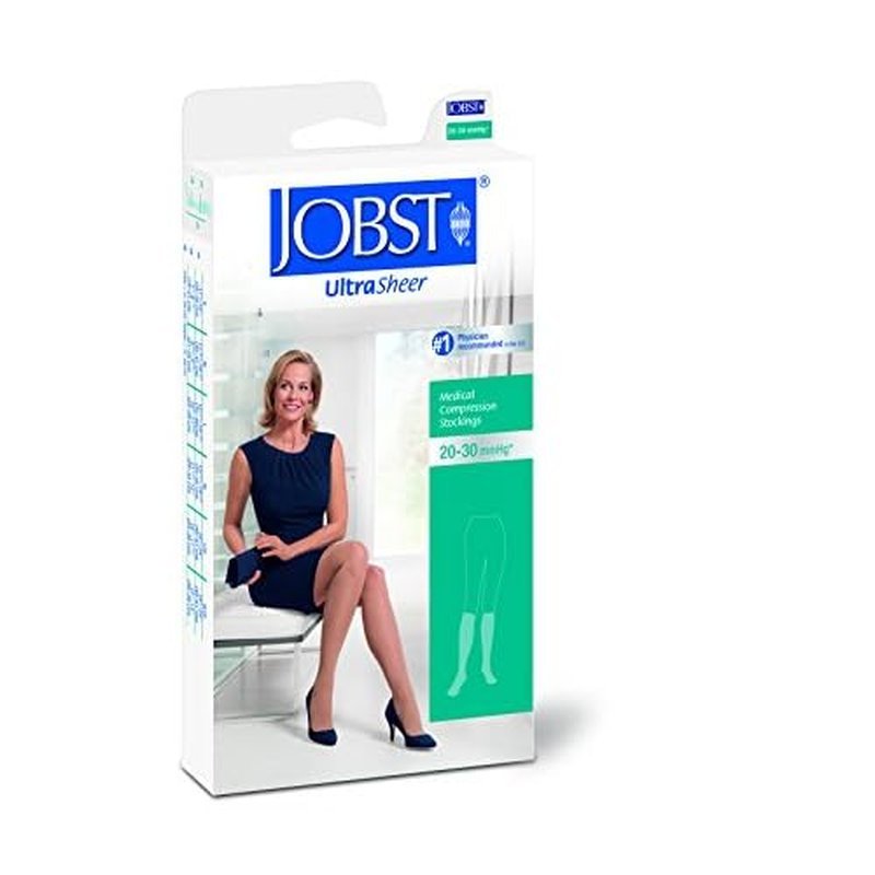 JOBST 121501 BSN Medical Compression Stocking, Knee High, 20-30mmHg, Closed Toe, Medium, Natural