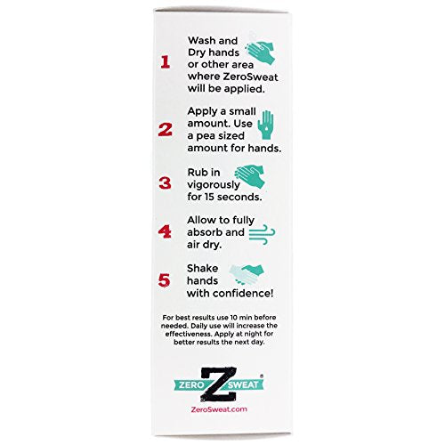 ZeroSweat Antiperspirant 20% Deodorant Lotion | Clinical Strength Hyperhidrosis Treatment - Reduces Face and Body Sweating