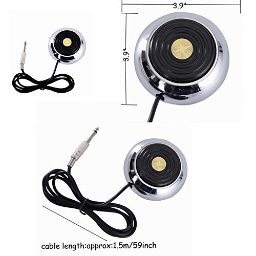Foot Pedal and Clip Cord,New Star Tattoo 360 GEM Pro Stainless Steel Foot Pedal Switch Control and Tatto Clip Cord for Tattoo Machine Power Supply Tattooing Supplies Kits