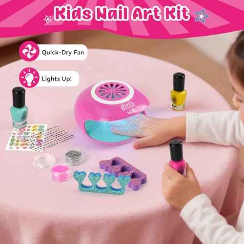 Kids Spa Day Kit For Girls, Spa Kit For Girls Ages 8-10-12, Kids Foot Spa Manicure Pedicure, Girls Pedicure Spa Kit For Kids With Kids Spa Set For Girls Christmas Birthday Gift