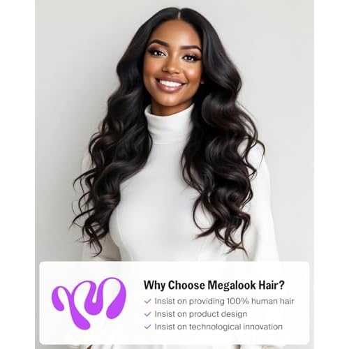 Body Wave Bundles Human Hair 16-20 Inch 3 Bundles 100% Brazilian Human Hair Bundles Double Weft Hair Extensions Quick Weave Natural Black Color